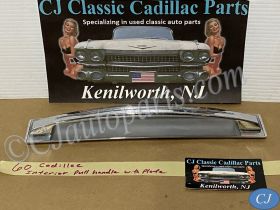 OEM 1960 Cadillac Deville INTERIOR DOOR PULL HANDLE WITH BACK PLATE ESCUTCHEON TRIM #4780949/#4780948