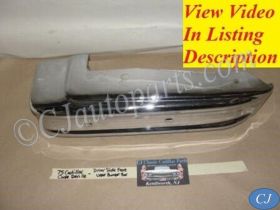 OEM 1974 1975 1976 Cadillac Deville Calais Fleetwood LEFT DRIVER SIDE FRONT BUMPER UPPER END CORNER BAR #3516089