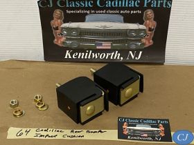 OEM 1963 1964 1965 1966 Cadillac Deville Eldorado Fleetwood REAR BACK BUMPER END RUBBER IMPACT CUSHION WITH ADJUSTMENT ALIGNMENT PLATE