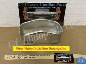 OEM 1962 Cadillac Deville Eldorado Fleetwood BRAKE LIGHT TAIL LIGHT ALUMINUM ESCUTCHEON INSERT BEZEL #1477414