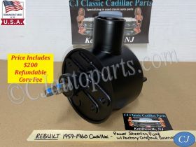 REBUILT 1959 1960 CADILLAC DEVILLE ELDORADO FLEETWOOD POWER STEERING PUMP WITH FACTORY ORIGINAL RESERVOIR