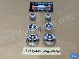 OEM 1959 1960 Cadillac Deville Eldorado Fleetwood DASH RADIO KNOBS BEZELS ESCUTCHEONS & HARDWARE #1471183