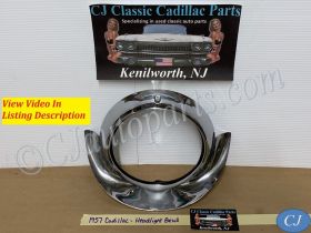 OEM 1957 Cadillac Eldorado Deville Fleetwood CHROME HEADLIGHT BEZEL TRIM #1466084/#3511047