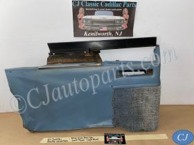 OEM 1967 Cadillac Deville Convertible LEFT DRIVER SIDE REAR QUARTER LOWER DOOR PANEL TRIM - LIGHT BLUE