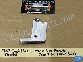 OEM 1967 Cadillac Deville Calais Fleetwood LEFT SIDE FRONT INTERIOR SWITCH PLATE DOOR HANDLE COVER TRIM #7660321