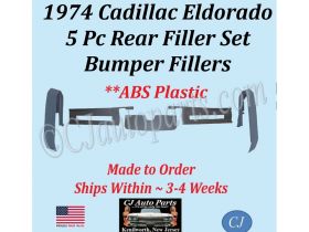 NEW 1974 Cadillac Eldorado 5 Piece Rear Filler Set Bumper Fillers