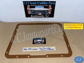NEW 1956 1957 1958 1959 CADILLAC DEVILLE ELDORADO FLEETWOOD JETAWAY TRANSMISSION TRANS PAN GASKET (15 BOLT)
