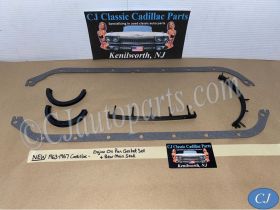 NEW 1963 1964 1965 1966 1967 CADILLAC DEVILLE ELDORADO FLEETWOOD 390 429 ENGINE OIL PAN & REAR MAIN SEAL GASKET SET