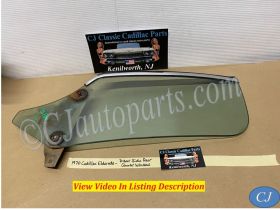 70 Cadillac Eldorado LEFT DRIVER SIDE REAR QUARTER WINDOW GLASS WITH CHROME TRIM