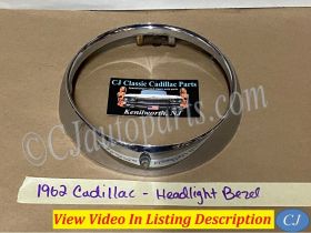 OEM 1962 Cadillac Deville Fleetwood Eldorado HEADLIGHT CHROME BEZEL DOOR TRIM #3512583/#1477656