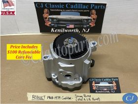 REBUILT 1968 1969 1970 1971 1972 1973 1974 1975 1976 1977 1978 1979 Cadillac Calais Deville Eldorado Fleetwood SMOG EMISSIONS SECONDARY AIR INJECTION PUMP
