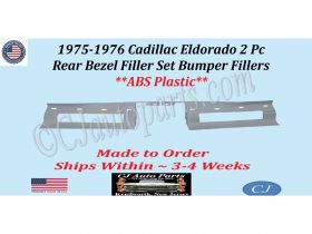 NEW 1975-1976 Cadillac Eldorado 2 Pc Rear Bezel Filler Set Bumper Fillers