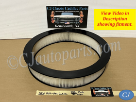 NEW 1959-1960 CADILLAC DEVILLE ELDORADO FLEETWOOD, 1959-1960 Oldsmobile, 1963 1964 Buick Riviera, 1965-1966 Buick Gran Sport Skylark Wildcat Riviera 4 BARRELL (4 BBL) AIR CLEANER FILTER (Replaces Delco # A85C, GM #5645342, WIX42092)