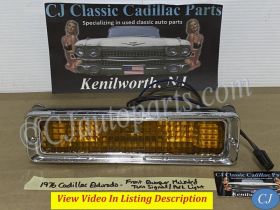 OEM 1976 1977 1978 Cadillac Eldorado FRONT BUMPER TURN SIGNAL MARKER PARK LIGHT LENS BEZEL #5966710/$5966544/#5966546
