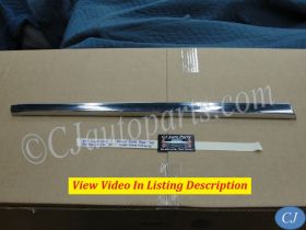 OEM 1959 1960 Cadillac Sedan Deville Flat Top LEFT REAR DOOR UNDER GLASS LOWER MOLDING TRIM #4753856