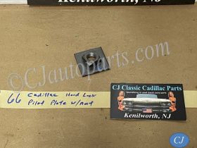 OEM 1965 1966 1967 Cadillac Deville Calais Fleetwood 1965 1966 1967 1968 1969 1970 Eldorado HOOD LOCK PILOT PIN BOLT PLATE WITH NUT #3513414