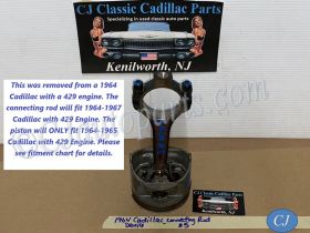 OEM 1964 1965 1966 1967 Cadillac Deville Fleetwood Eldorado Calais 429 ENGINE CONNECTING ROD & PISTON #6