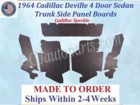 NEW 1964 Cadillac Sedan Deville 4 Door TRUNK SIDE BOARD PANELS - Cadillac Speckle-  #CAD-SDP-272