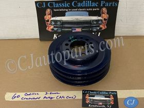 RESTORED 1958 1959 1960 1961 1962 CADILLAC DEVILLE ELDORADO FLEETWOOD 390 ENGINE CRANK CRANKSHAFT PULLEY TRIPLE (3) GROOVE ~ A/C CARS #3631320