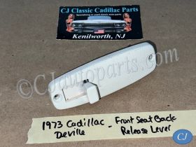 OEM 1971 1972 1973 1974 1975 1976 Cadillac Deville Calais 1971 1972 1973 1974 1975 1976 1977 1978 Eldorado FRONT SEAT BACK RELEASE LEVER HANDLE KNOB - OFF WHITE - #9836756/#9836755