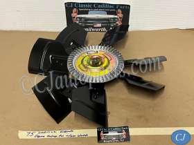 Restored 1974 1975 1976 Cadillac Deville Eldorado Fleetwood Calais 472/500 A/C Cooling Engine 7-BLADE FAN WITH NEW CLUTCH