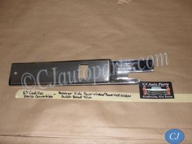 OEM 67 Cadillac Deville Eldorado Calais Fleetwood Commercial Chassis RIGHT POWER WINDOW SWITCH BEZEL TRIM PLATE #9709744