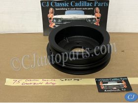 RESTORED 1975 1976 Cadillac Deville Eldorado Fleetwood Calais CRANKSHAFT PULLEY HARMONIC BALANCER 2 GROOVE WITHOUT SMOG #3516303/1605706