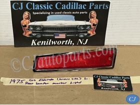 OEM 1974 1975 1976 Cadillac Eldorado LEFT DRIVER SIDE REAR BUMPER END MARKER PARK LIGHT #912161/5949157/5948391