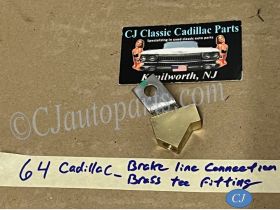 OEM  1958 1959 1960 1961 1962 1963 1964 1965 1966 1967 1968 Cadillac Deville Eldorado Fleetwood BRAKE LINE PIPE CONNECTION TEE TREE BRASS FITTING #1470275