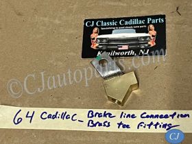 OEM  1958 1959 1960 1961 1962 1963 1964 1965 1966 1967 1968 Cadillac Deville Eldorado Fleetwood BRAKE LINE PIPE CONNECTION TEE TREE BRASS FITTING #1470275