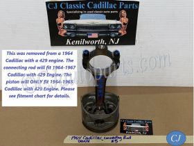 OEM 1964 1965 1966 1967 Cadillac Deville Fleetwood Eldorado Calais 429 ENGINE CONNECTING ROD & PISTON #6