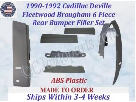 NEW 1990 1991 1992 Cadillac Deville Fleetwood Brougham 6 Piece Rear Bumper Filler Set