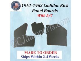 NEW 1961 1962 Cadillac Deville Eldorado Fleetwood WITH A/C Kick Panel Board 3 Piece Set CAD-KPN-220
