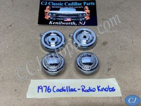 OEM 1974 1975 1976 Cadillac Deville Fleetwood Calais 1974 1975 1976 1977 1978 Eldorado 1976 1977 1978 1979 Seville DASH RADIO KNOBS w/GOLD WREATH BEZELS ESCUTCHEONS #1602756/#1497099
