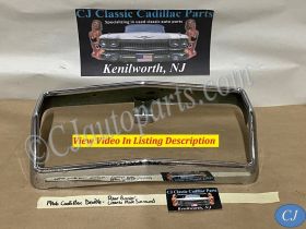 OEM 1966 Cadillac Deville Fleetwood Calais Eldorado REAR BUMPER LICENSE PLATE GUARD SURROUND BEZEL TRIM #3513775