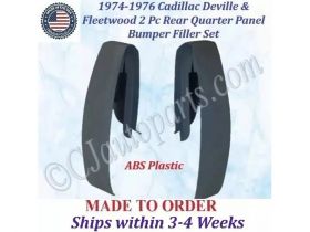 NEW 1974 1975 1976 Cadillac Deville & Fleetwood Rear Bumper Quarter Panel Filler Set