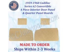 NEW Reproduction 1959-1960 Cadillac Series 62 Convertible Interior Door Panel & Quarter Panel Backer Boards (4 Pcs) (CAD-DBD-530)