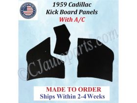 NEW 1959 Cadillac Deville Eldorado Fleetwood WITH A/C Kick Panel Board 3 Piece Set CAD-KPN-210