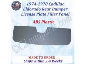 NEW 1974 1975 1976 1977 1978 Cadillac Eldorado 1 Pc Rear Bumper License Plate Filler Panel