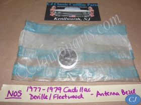 NOS 1977 1978 1979 Cadillac Deville Fleetwood Commercial Chassis CHROME ANTENNA BEZEL TRIM ESCUTCHEON