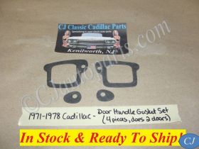 NEW 1971 1972 1973 1974 1975 1976 1977 1978 CADILLAC DEVILLE ELDORADO FLEETWOOD SEVILLE CALAIS EXTERIOR DOOR HANDLE GASKET SET