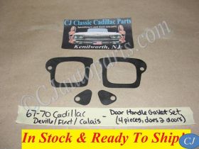 NEW 1967 1968 1969 1970 CADILLAC DEVILLE FLEETWOOD CALAIS EXTERIOR DOOR HANDLE GASKET SET