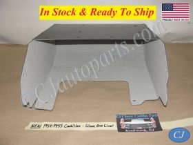 NEW 1954-1955 CADILLAC DEVILLE ELDORADO FLEETWOOD GLOVE BOX COMPARTMENT TRAY LINER - GRAY FELT