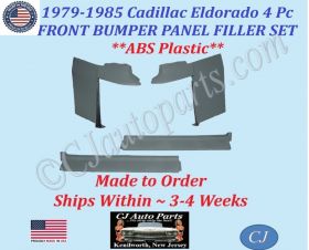 NEW 1979 1980 1981 1982 1983 1984 1985 Cadillac Eldorado 4 Piece FRONT BUMPER PANEL FILLER SET