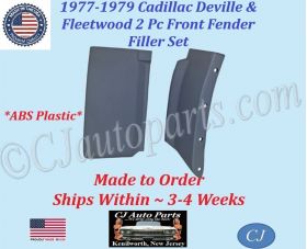 NEW 1977 1978 1979 Cadillac Deville & Fleetwood 2 Piece Front Fender Filler Set