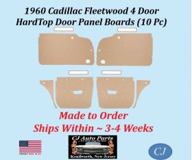 NEW Reproduction 1960 Cadillac Fleetwood 4 Door Hardtop Interior Door Panel Backer Boards (10 Pcs) (CAD-DBD-545)
