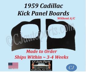 NEW 1959 Cadillac Deville Eldorado Fleetwood WITHOUT A/C Kick Panel Board 2 Piece Set CAD-KPN-200