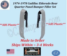 NEW 1976 1977 1978 1979 Cadillac Seville 2 Piece Front Fender Filler Set NEW 1976 1977 1978 1979 Cadillac Seville 2 Piece Front Fender Filler Set