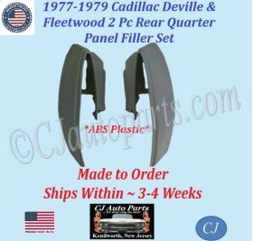 NEW 1977 1978 1979 Cadillac Deville & Fleetwood 2 Piece Rear Quarter Panel Filler Set