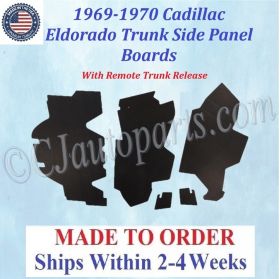 1969 1970 Cadillac Eldorado Hardtop - With Remote Trunk Lock Release - TRUNK SIDE BOARD PANELS #CAD-SDP-326